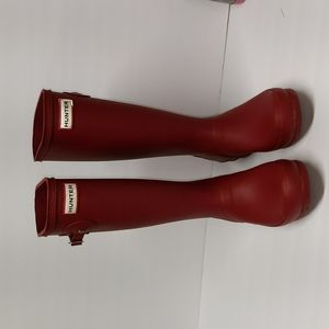 Hunter Kids Red Boots